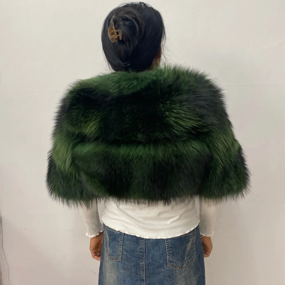 Authentic Raccoon Real Fur Short Coat Shawl Fashion 2026 New Model Elegant Warmth for Women's Outerwear