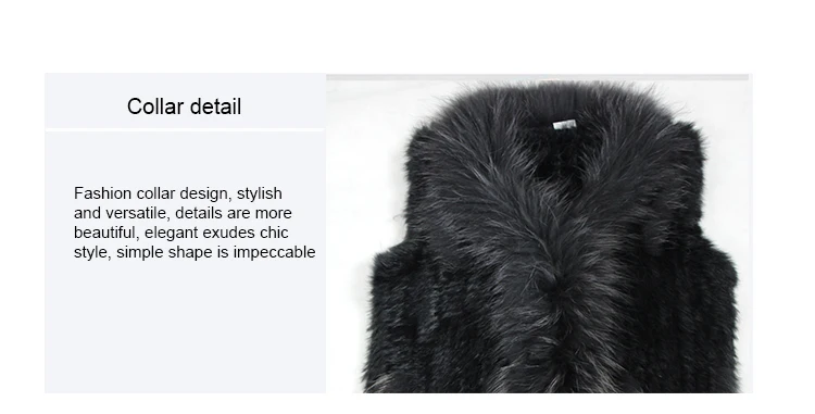 Harppihop womens natural real rabbit fur vest with raccoon fur collar waistcoat/jackets rex rabbit knitted winte