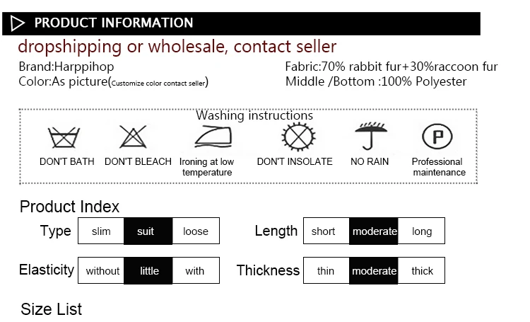 Harppihop womens natural real rabbit fur vest with raccoon fur collar waistcoat/jackets rex rabbit knitted winte