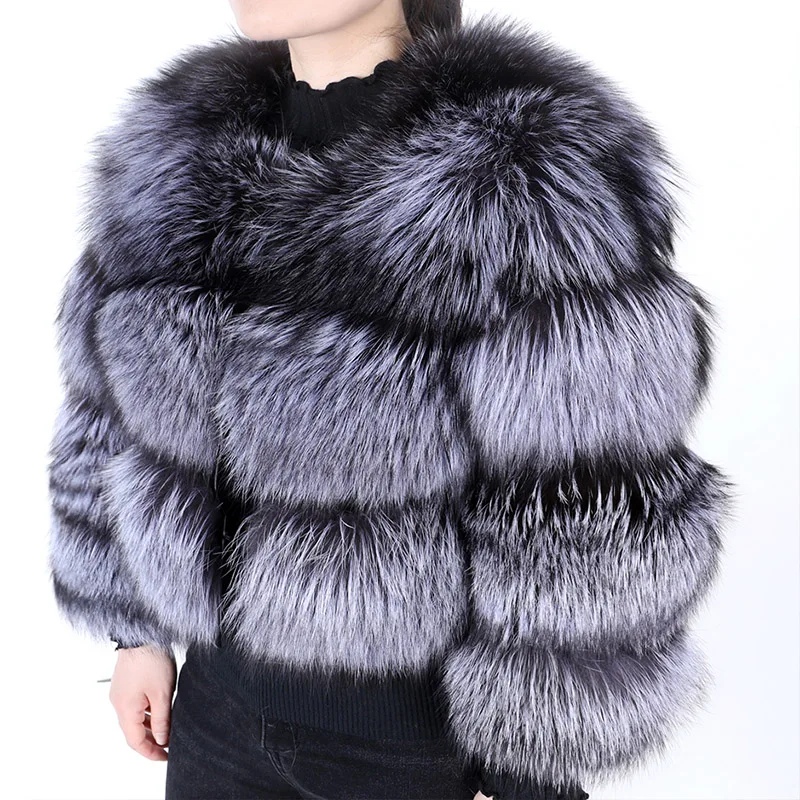 2026 Maomaokong Super Hot Winter Women Luxury Thick Real Raccoon Fur Coat Natural Fox Fur Jacket Plus Size Jackets Female Vest