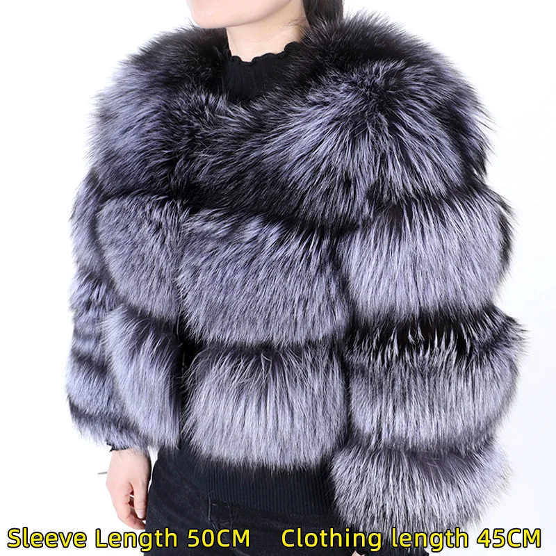 2026 Maomaokong Super Hot Winter Women Luxury Thick Real Raccoon Fur Coat Natural Fox Fur Jacket Plus Size Jackets Female Vest