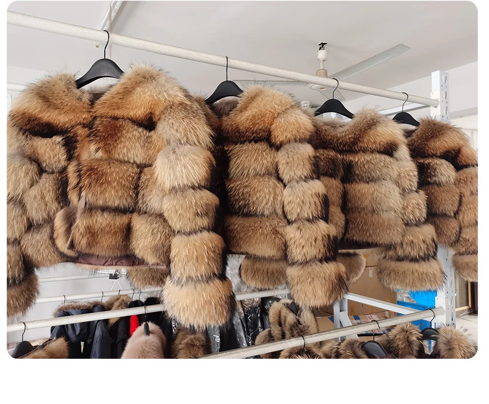 2026 Maomaokong Super Hot Winter Women Luxury Thick Real Raccoon Fur Coat Natural Fox Fur Jacket Plus Size Jackets Female Vest