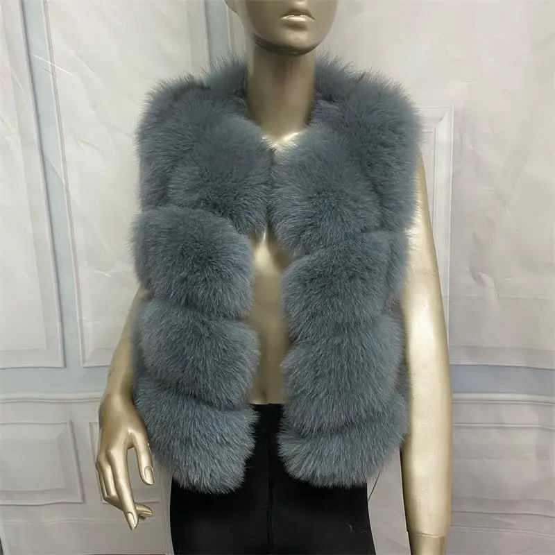 Natural Fur Vest Ladies Winter Autumn Coat Warm Vest Made of Natural Fur Women's Vest Real Fur Vest Genuine