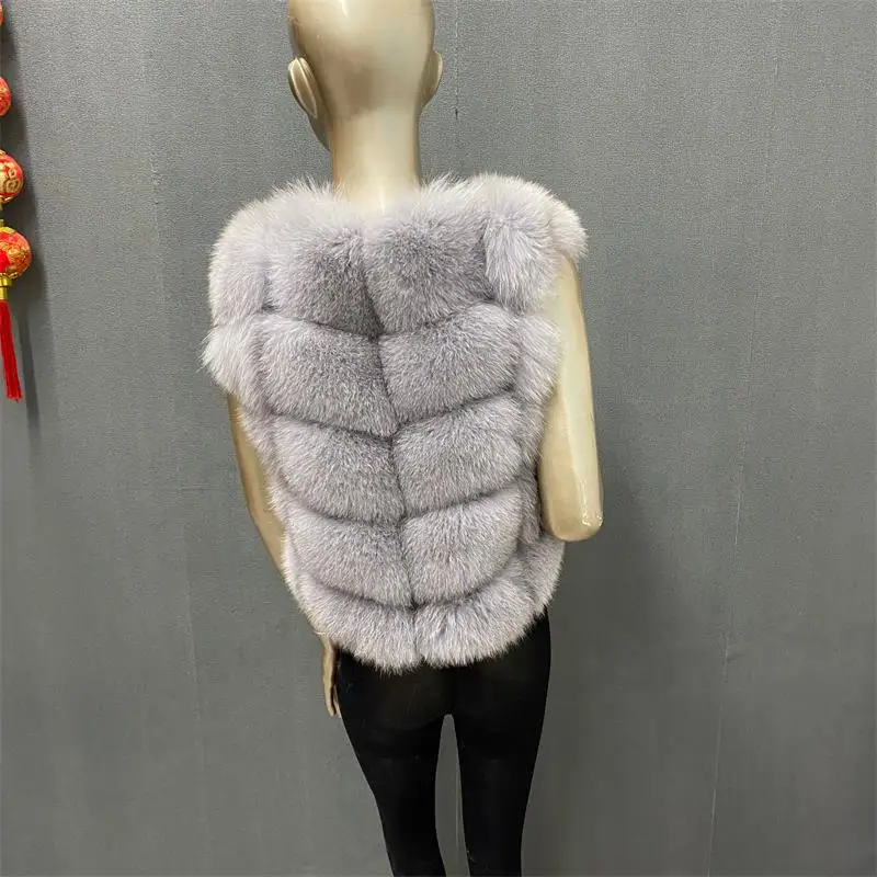 Natural Fur Vest Ladies Winter Autumn Coat Warm Vest Made of Natural Fur Women's Vest Real Fur Vest Genuine