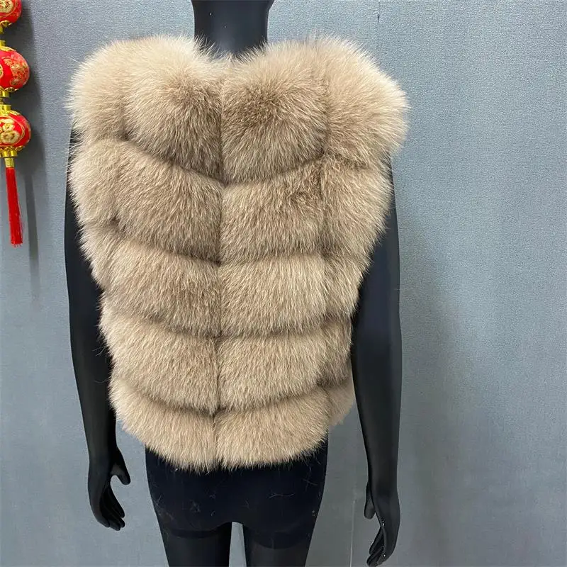 Natural Fur Vest Ladies Winter Autumn Coat Warm Vest Made of Natural Fur Women's Vest Real Fur Vest Genuine