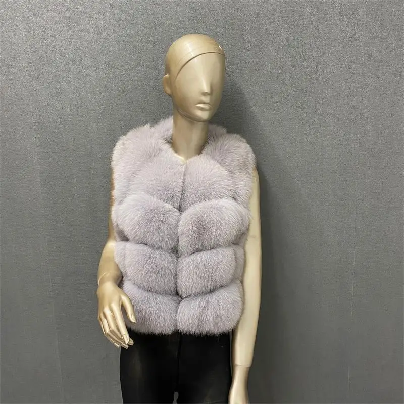 Natural Fur Vest Ladies Winter Autumn Coat Warm Vest Made of Natural Fur Women's Vest Real Fur Vest Genuine