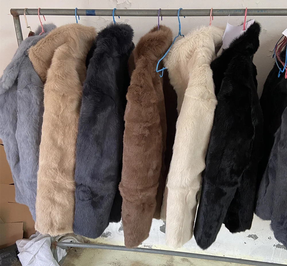 Fancy Rani Natural Fur Coat Women Winter Jacket Real Leather And Fur Bolero Women's Clothing Female Outerwears With 2024 Black