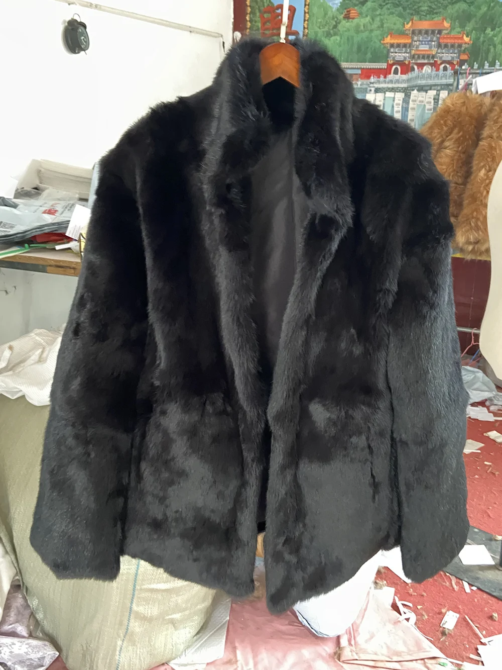 Fancy Rani Natural Fur Coat Women Winter Jacket Real Leather And Fur Bolero Women's Clothing Female Outerwears With 2024 Black