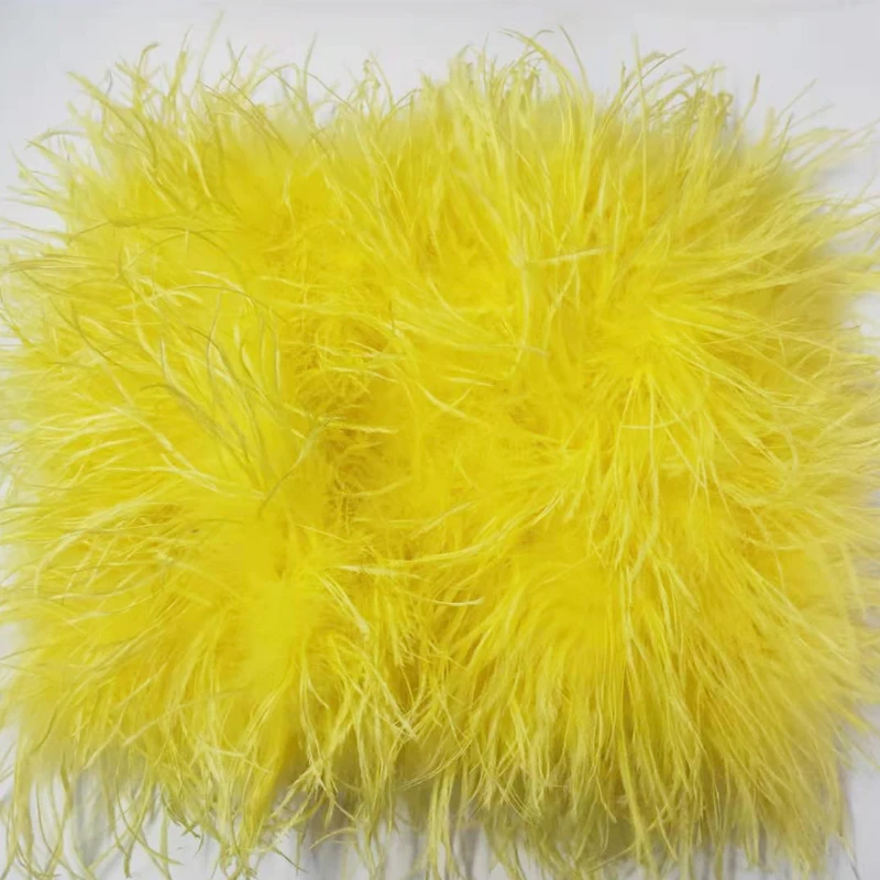 100% Natural Ostrich Hair Skirt Length 62 Cm Women's Fur Coat Real Ostrich Fur Dress Bra One Line Skirt Customizable