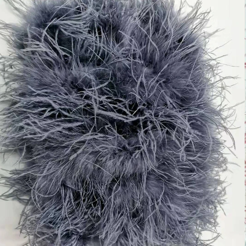 100% Natural Ostrich Hair Skirt Length 62 Cm Women's Fur Coat Real Ostrich Fur Dress Bra One Line Skirt Customizable