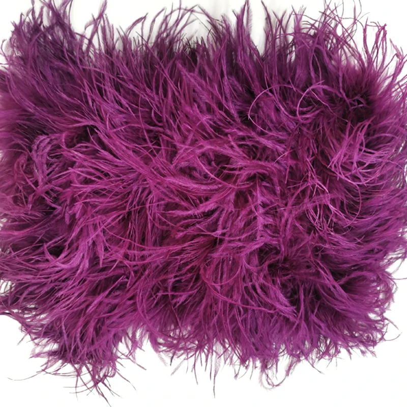 100% Natural Ostrich Hair Skirt Length 62 Cm Women's Fur Coat Real Ostrich Fur Dress Bra One Line Skirt Customizable