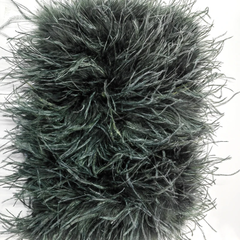 100% Natural Ostrich Hair Skirt Length 62 Cm Women's Fur Coat Real Ostrich Fur Dress Bra One Line Skirt Customizable