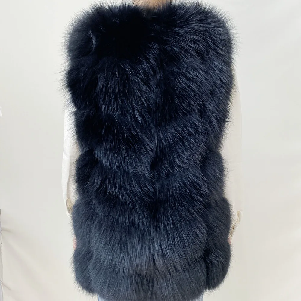 Real Fur Raccoon Vest Natural Fur Coat For Jacket Female Coats Vest Waistcoat Long Fur Coats Real Fur Coat Fox Vest Jacket