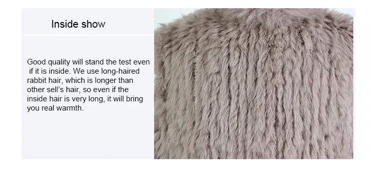 Harppihop fashion rabbit fur vest raccoon fur trimming knitted rabbit fur vest with hood fur waistcoat gilet
