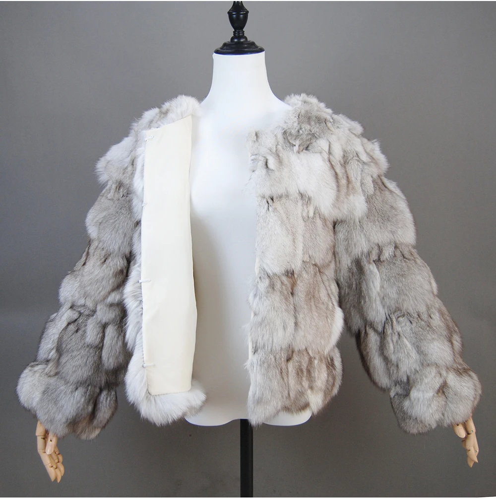 2026 New Style Real Fur Coat 100% Natural Fur Jacket Female Winter Warm Leather Fox Fur Coat High Quality Fur Vest