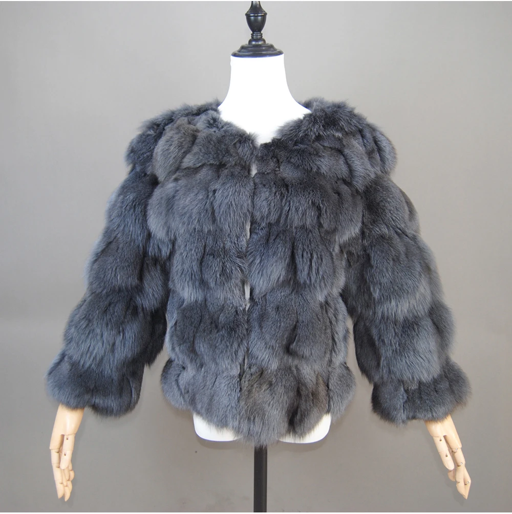 2026 New Style Real Fur Coat 100% Natural Fur Jacket Female Winter Warm Leather Fox Fur Coat High Quality Fur Vest