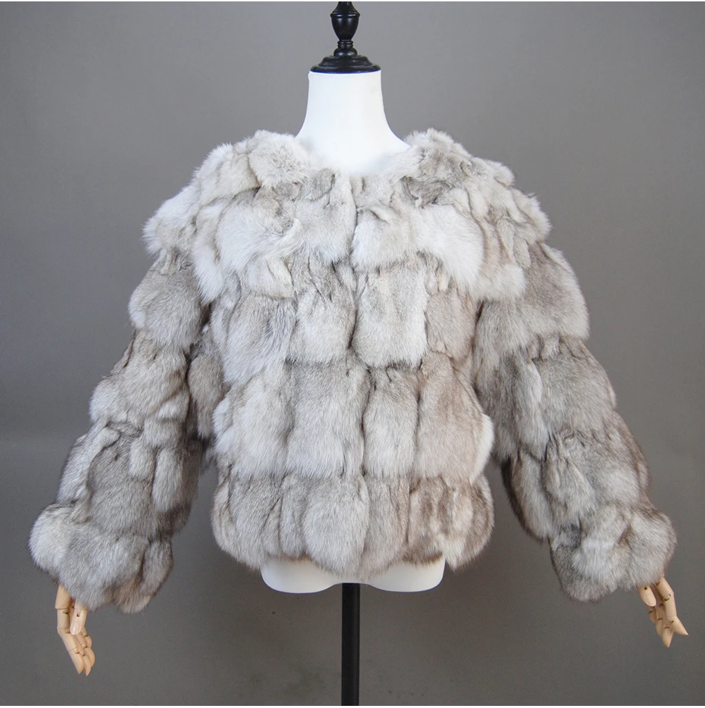 2026 New Style Real Fur Coat 100% Natural Fur Jacket Female Winter Warm Leather Fox Fur Coat High Quality Fur Vest