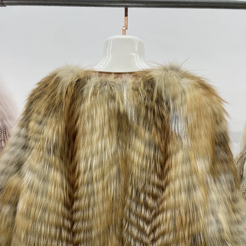 Winter Women Natural Real Red Fox Fur Strip Sewed Toghter With Genuine Leather Down Jackets Female Luxury Thick Warm Outerwear