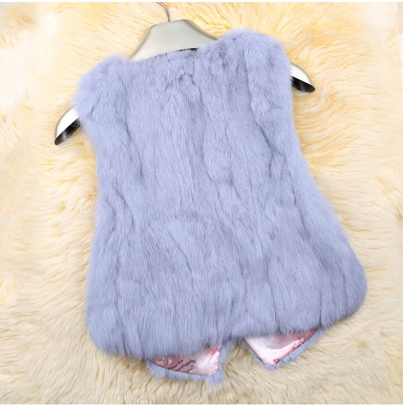 2026 Hot Sale Women Real Genuine Rabbit Fur Vest Fashion 100% Real Rabbit Fur Gilet Lady Real Rabbit Fur Short Sleeveless Coat
