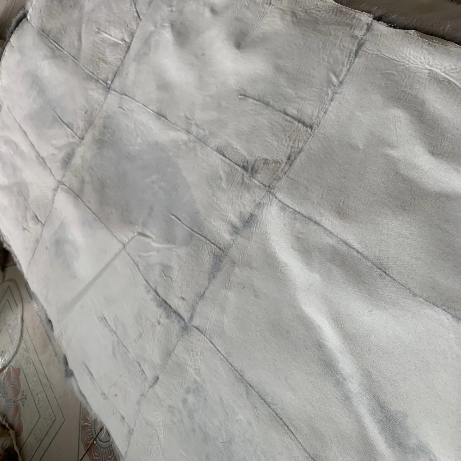 China Factory Wholesale Price Tanned Rabbit Skins Real Rabbit Fur Plate High Quality Rabbit Fur Skin 50*100