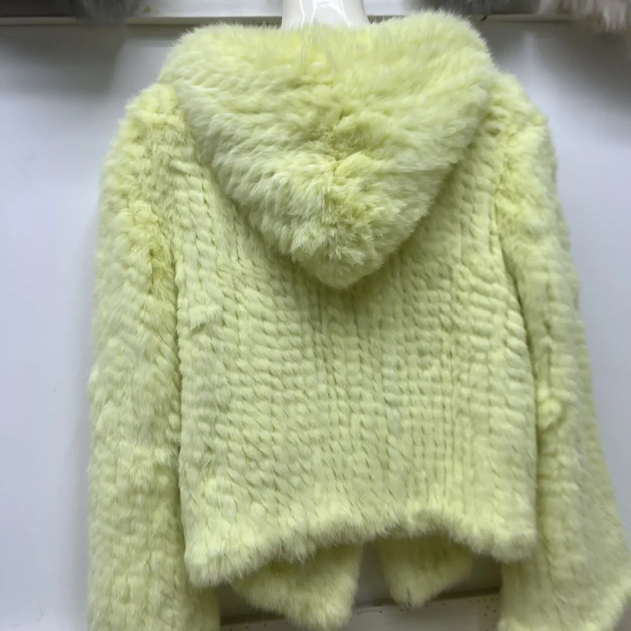 OFTBUY New Winter Women Natural Fur Jacket Women Loose Weave Quality Streetwear Hooded Long Sleeves Real Rabbit Fur Coat Female