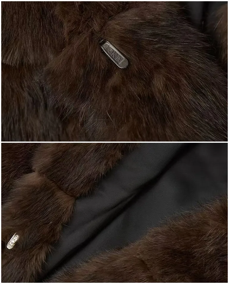 Whole Skin Real Rabbit Fur Coat for Women Autumn Winter Short Jacket Thick Warm Fashion Lapel Elegant Female Warm Outerwear