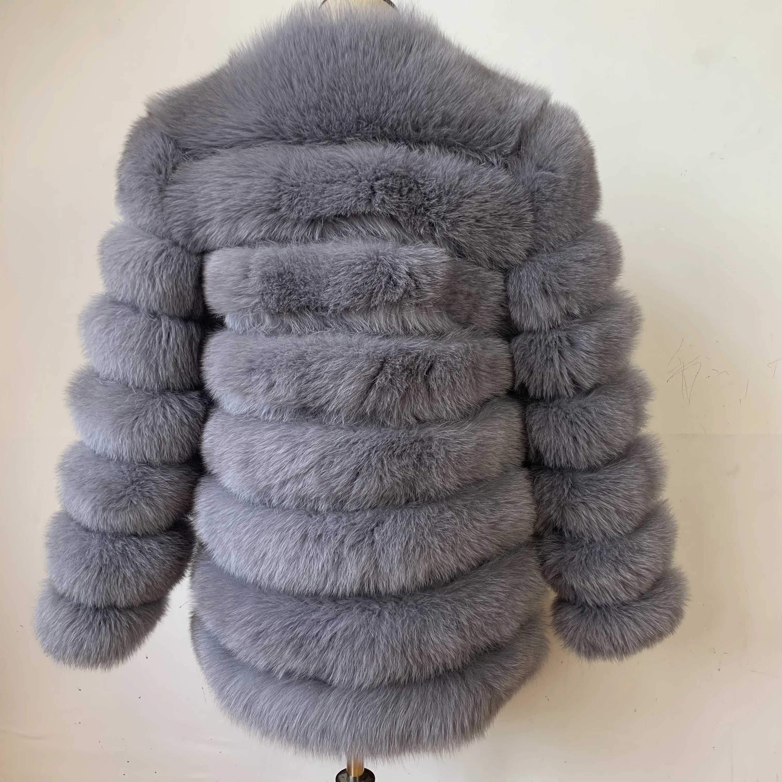 NEW Style Length Sleeves 4in1 Real Fur Coats Women Natural Real Fur Jackets Vest Winter Outerwear Women Fox Fur Coat Quality Fur