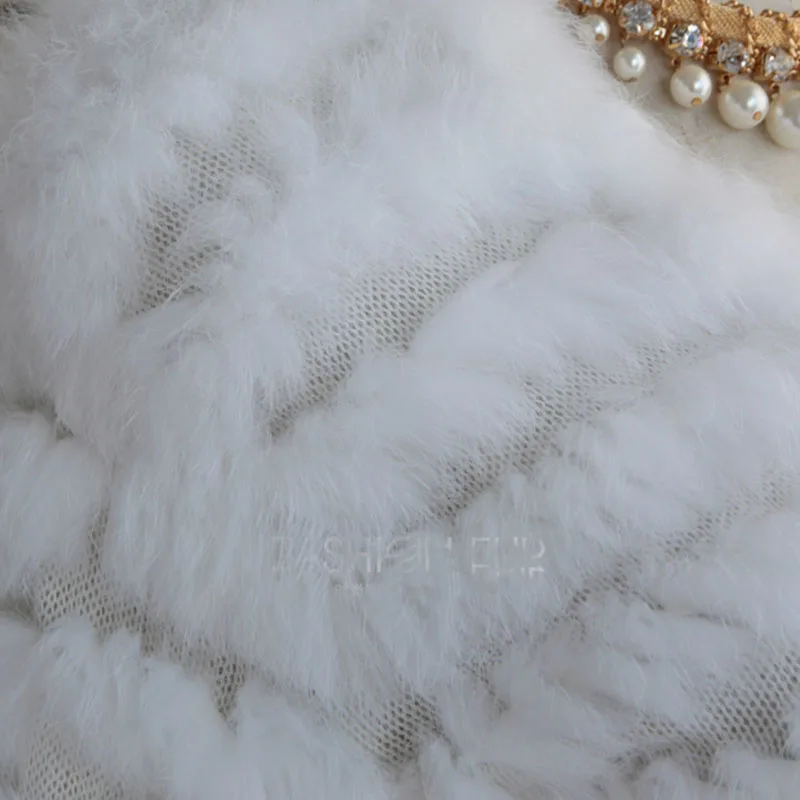 2023 Autumn Real Rabbit Fur Knitted Coat Long Sleeve V-neck Casuall Genuine Fur Outwear Open Stitch Matching Dresses Fall Coat