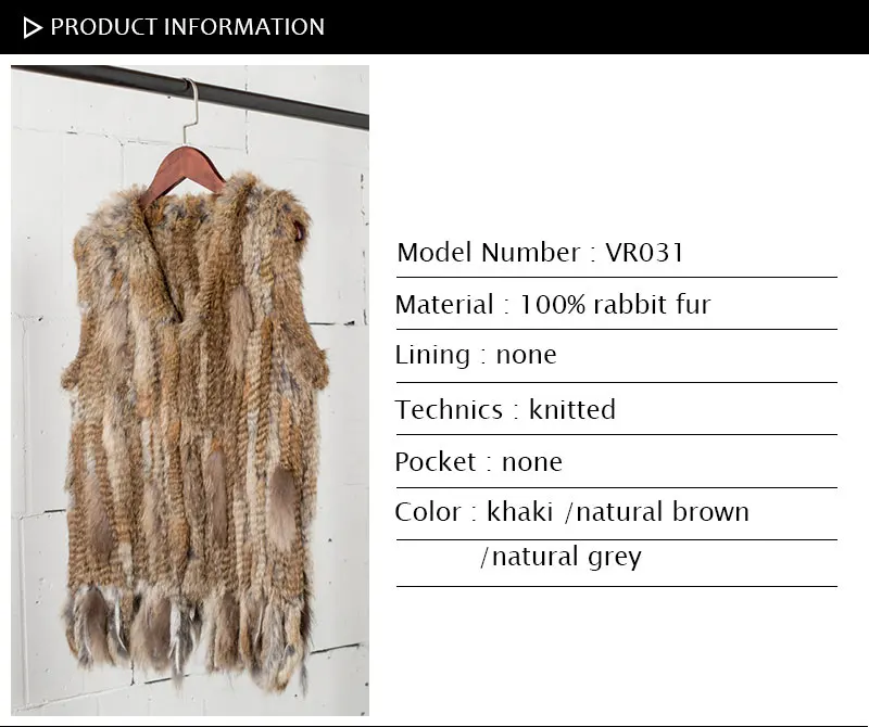 PUDI Women Knitted Handmade Real Rabbit Fur Vest Gilet Sleeveless Garment Waistcoat Female Natural Fur Coat Jacket VR031