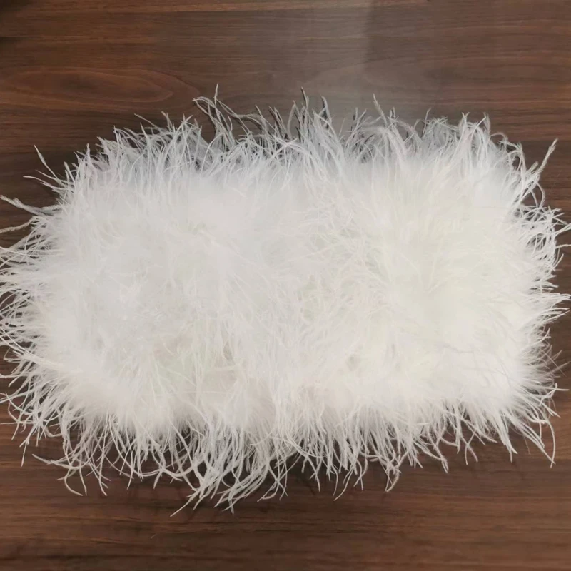 Length 22cm 100% Natural Ostrich Hair Bra Underwear Women's Fur Coat Real Ostrich Fur Coat Fur Mini Skirt Customization