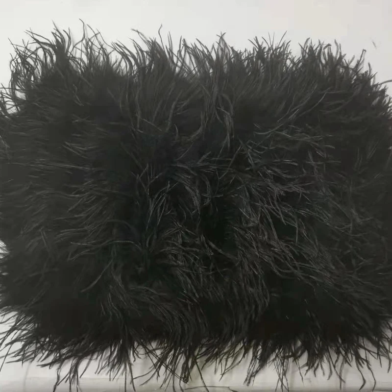 Length 22cm 100% Natural Ostrich Hair Bra Underwear Women's Fur Coat Real Ostrich Fur Coat Fur Mini Skirt Customization