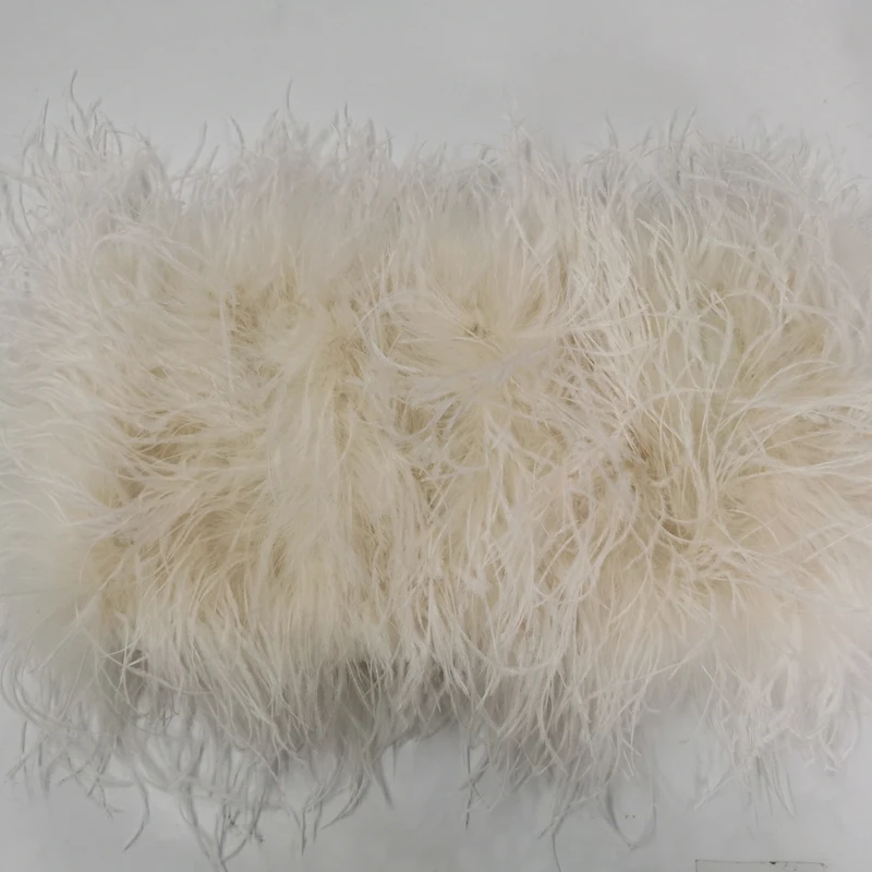 Length 22cm 100% Natural Ostrich Hair Bra Underwear Women's Fur Coat Real Ostrich Fur Coat Fur Mini Skirt Customization
