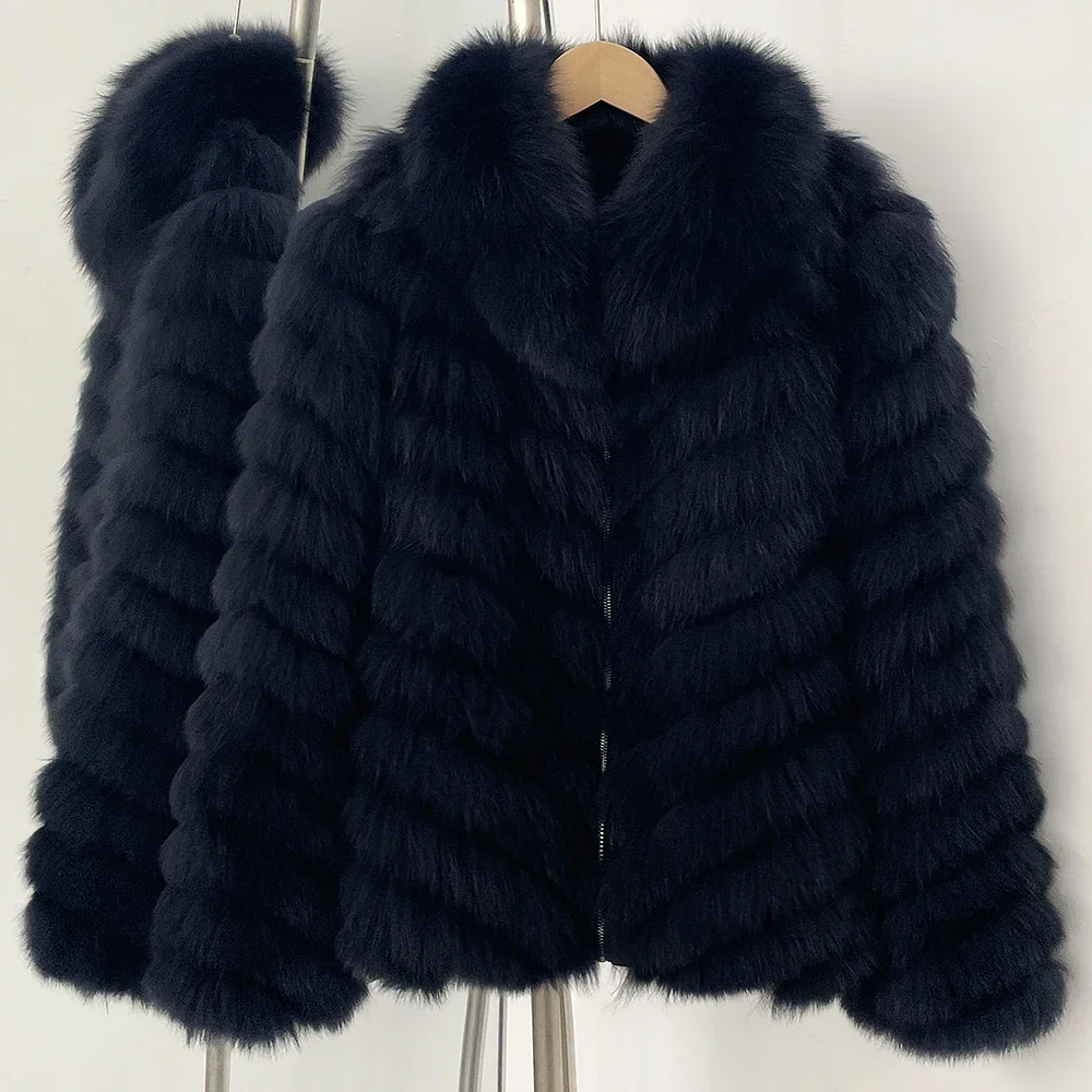 OFTBUY Natural Fox Fur Jacket Luxury Style Streetwear Lady New Winter Clothing Women Fashion Warm Thick Real Fur Coat Female