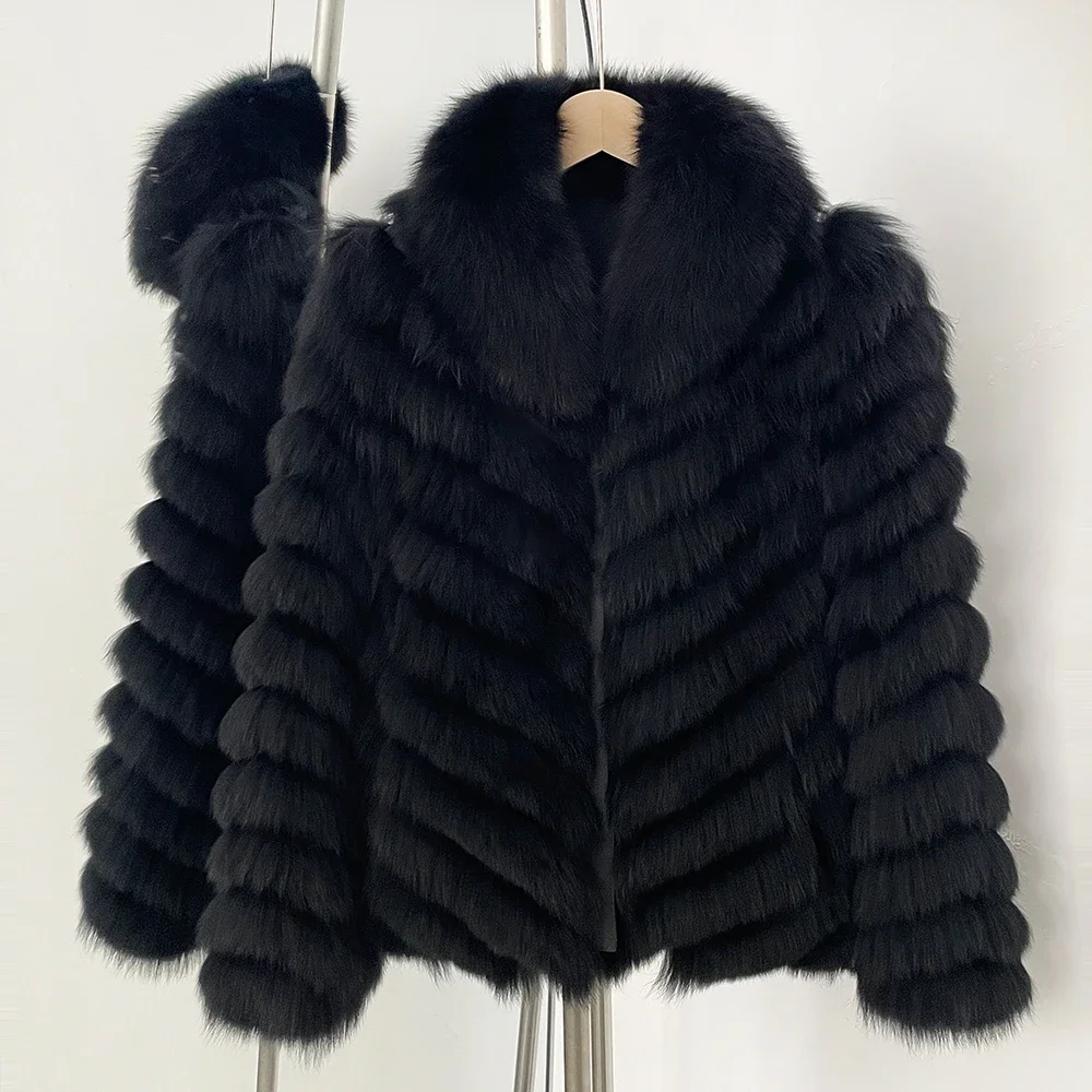 OFTBUY Natural Fox Fur Jacket Luxury Style Streetwear Lady New Winter Clothing Women Fashion Warm Thick Real Fur Coat Female
