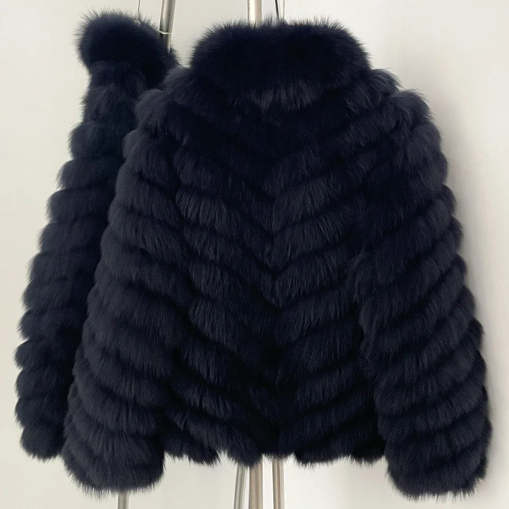 OFTBUY Natural Fox Fur Jacket Luxury Style Streetwear Lady New Winter Clothing Women Fashion Warm Thick Real Fur Coat Female
