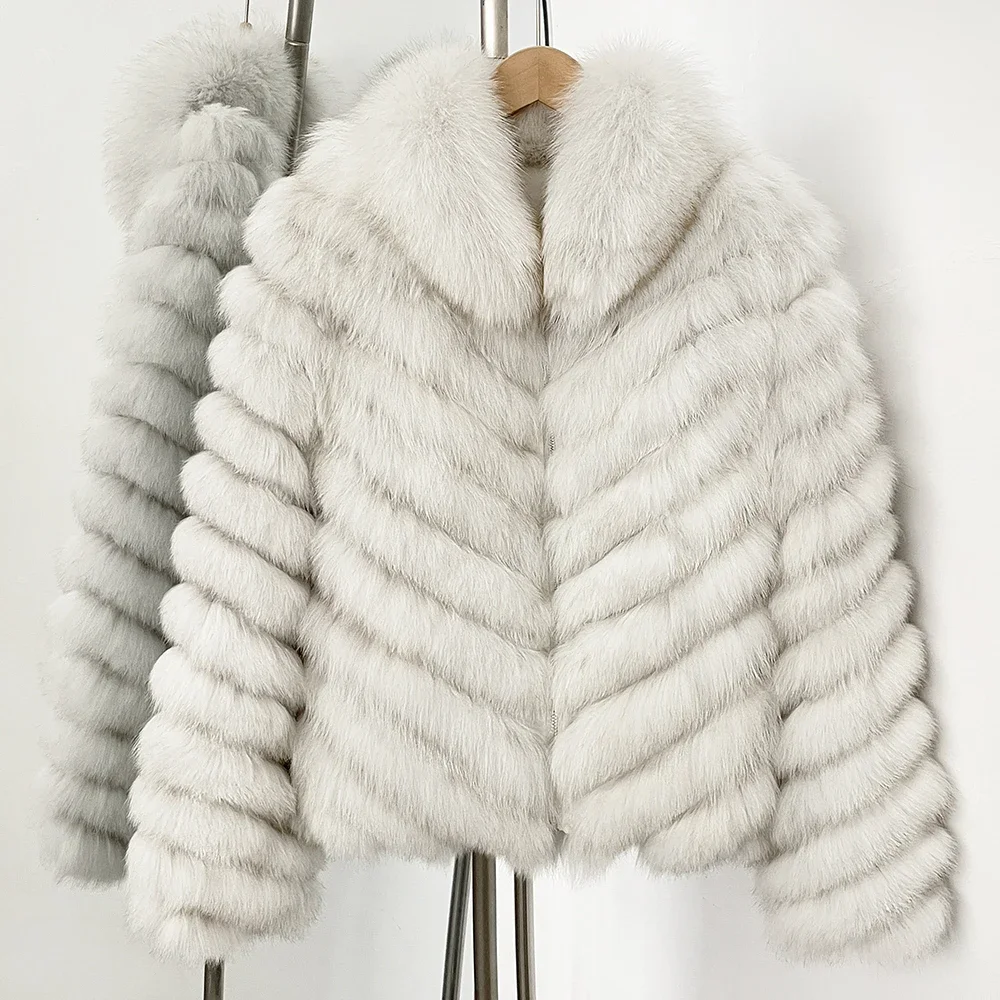 OFTBUY Natural Fox Fur Jacket Luxury Style Streetwear Lady New Winter Clothing Women Fashion Warm Thick Real Fur Coat Female