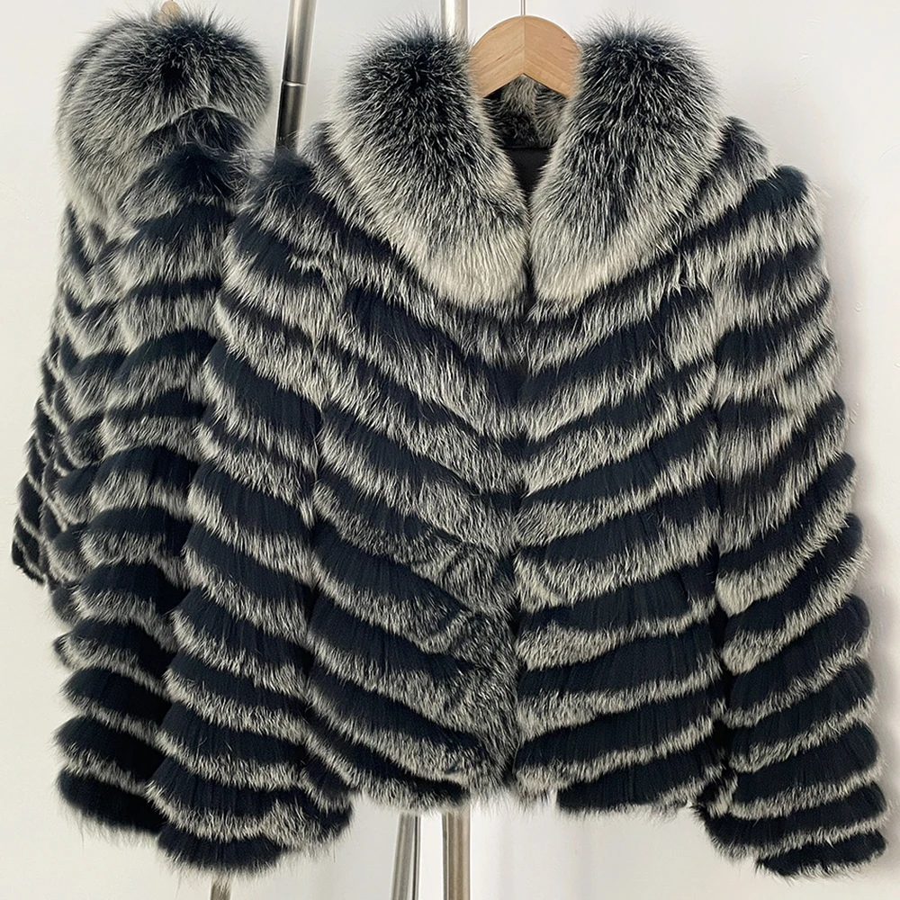 OFTBUY Natural Fox Fur Jacket Luxury Style Streetwear Lady New Winter Clothing Women Fashion Warm Thick Real Fur Coat Female