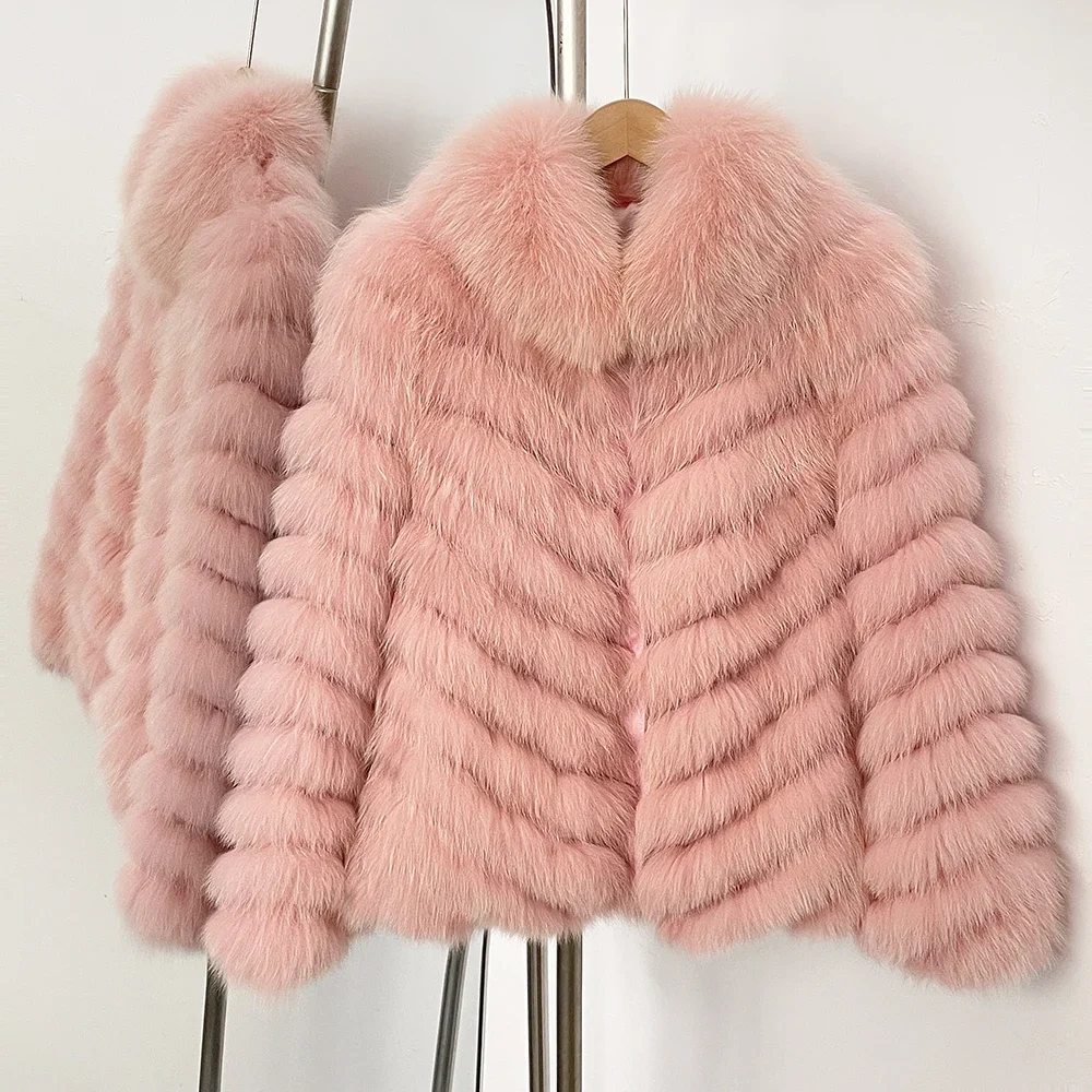 OFTBUY Natural Fox Fur Jacket Luxury Style Streetwear Lady New Winter Clothing Women Fashion Warm Thick Real Fur Coat Female