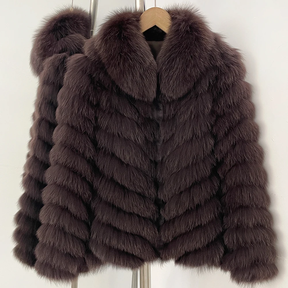 OFTBUY Natural Fox Fur Jacket Luxury Style Streetwear Lady New Winter Clothing Women Fashion Warm Thick Real Fur Coat Female
