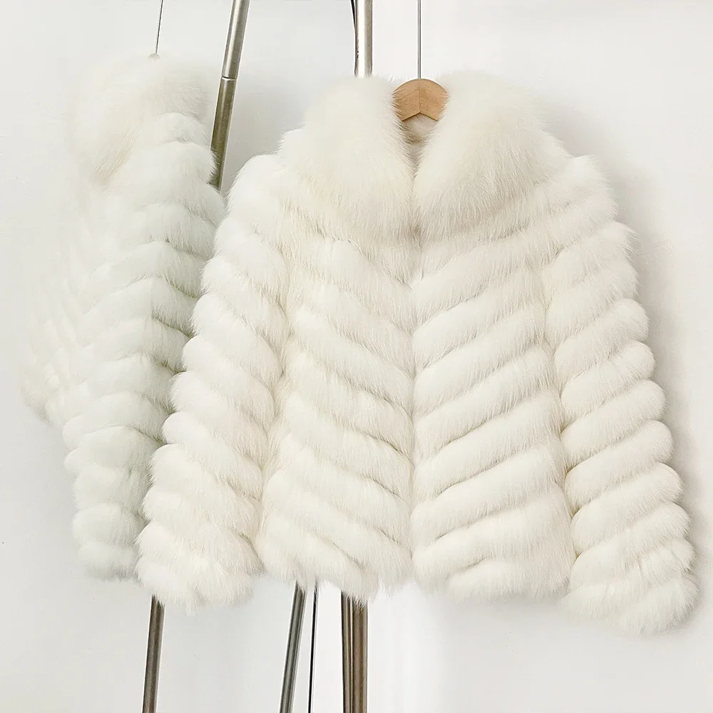 OFTBUY Natural Fox Fur Jacket Luxury Style Streetwear Lady New Winter Clothing Women Fashion Warm Thick Real Fur Coat Female
