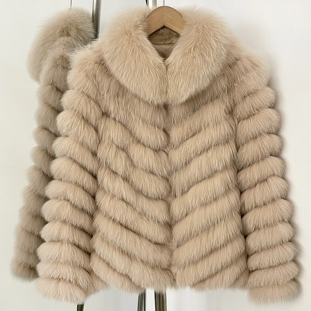 OFTBUY Natural Fox Fur Jacket Luxury Style Streetwear Lady New Winter Clothing Women Fashion Warm Thick Real Fur Coat Female