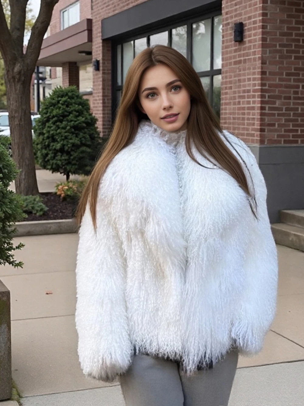 Women's Genuine Mongolia Sheep Fur Jacket Warm Autumn Winter Coat Real Fashion Ladies Real Fur Clothing