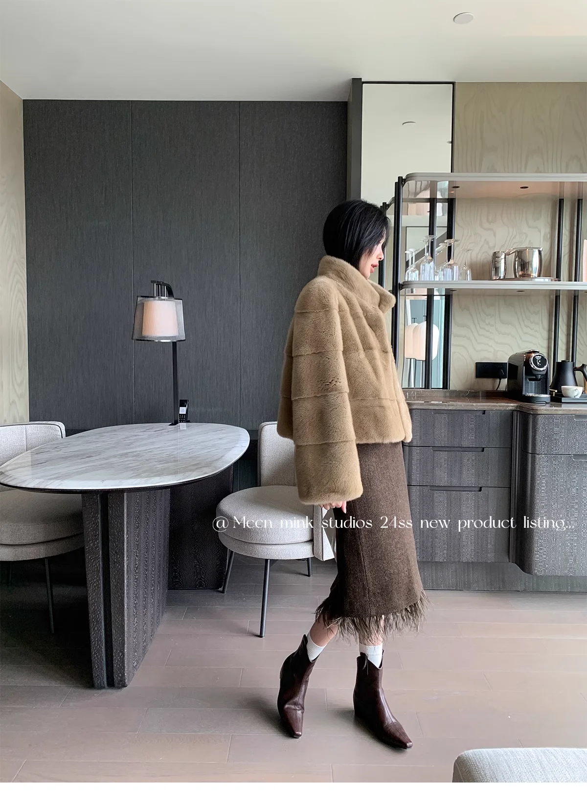 HDHOHR 2026 New Natural Mink Fur Coat Women Real Mink Fur Coat OutwearPark With Fur High Quality Female Warm Thick Winter Jacket