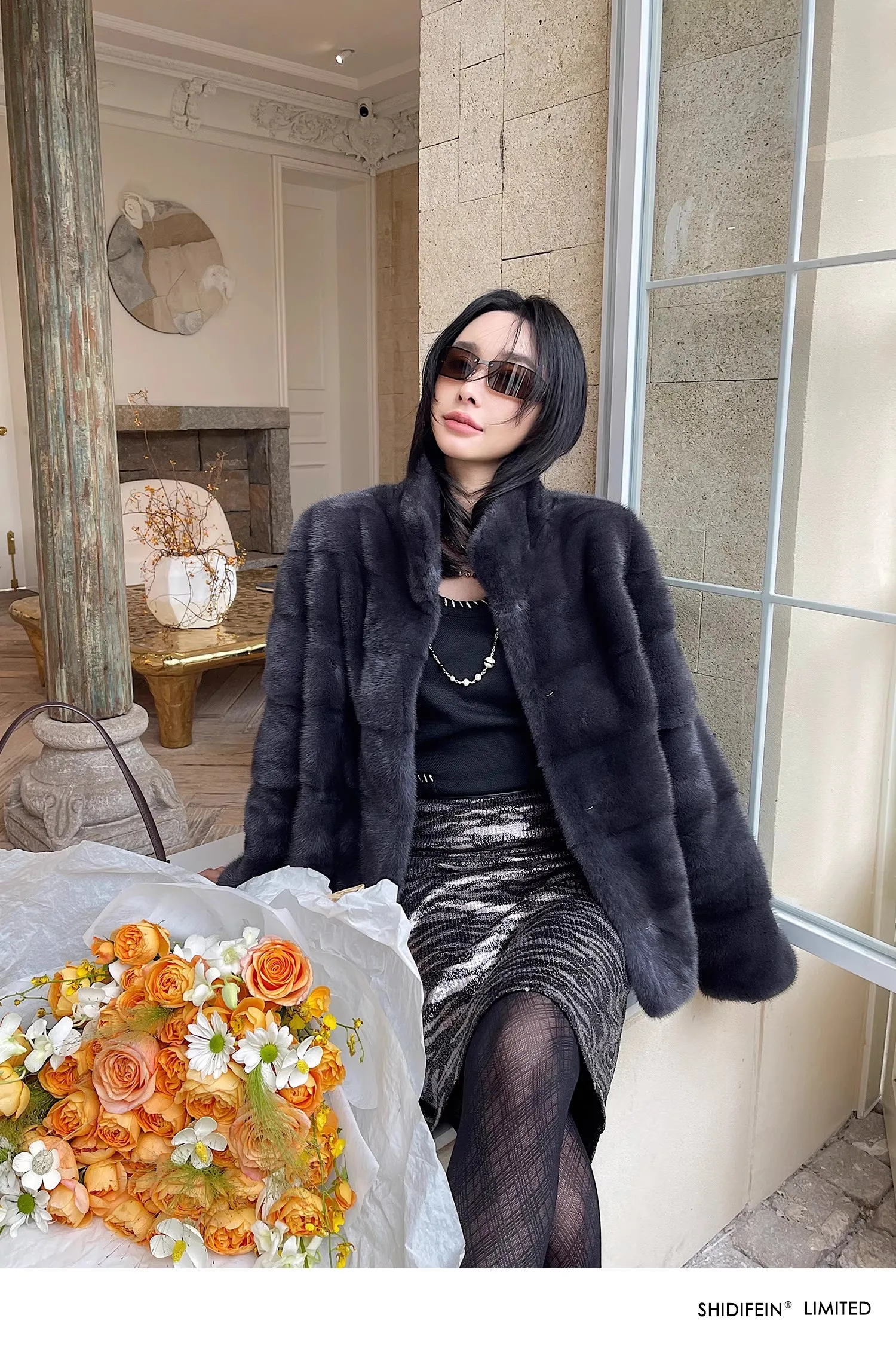 HDHOHR 2026 New Natural Mink Fur Coat Women Real Mink Fur Coat OutwearPark With Fur High Quality Female Warm Thick Winter Jacket