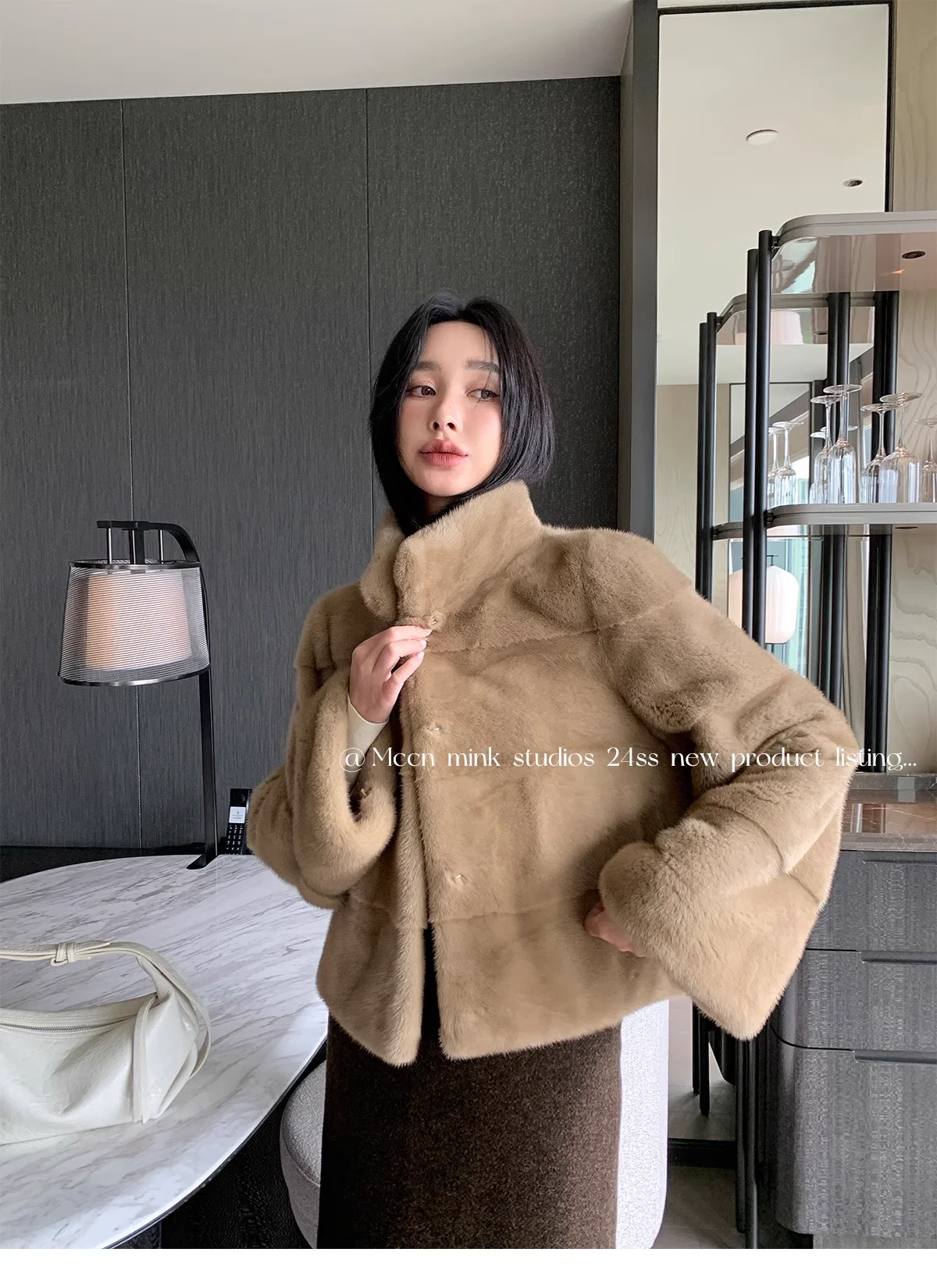 HDHOHR 2026 New Natural Mink Fur Coat Women Real Mink Fur Coat OutwearPark With Fur High Quality Female Warm Thick Winter Jacket