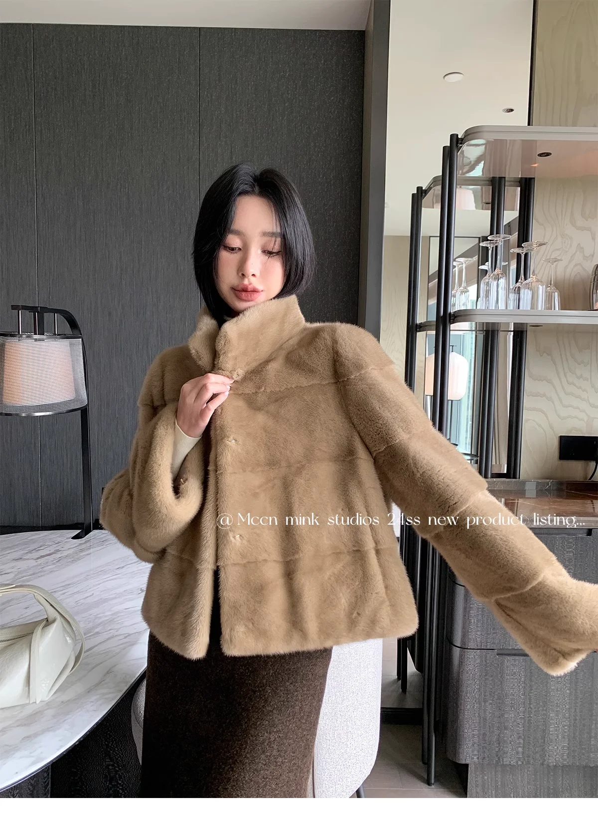 HDHOHR 2026 New Natural Mink Fur Coat Women Real Mink Fur Coat OutwearPark With Fur High Quality Female Warm Thick Winter Jacket