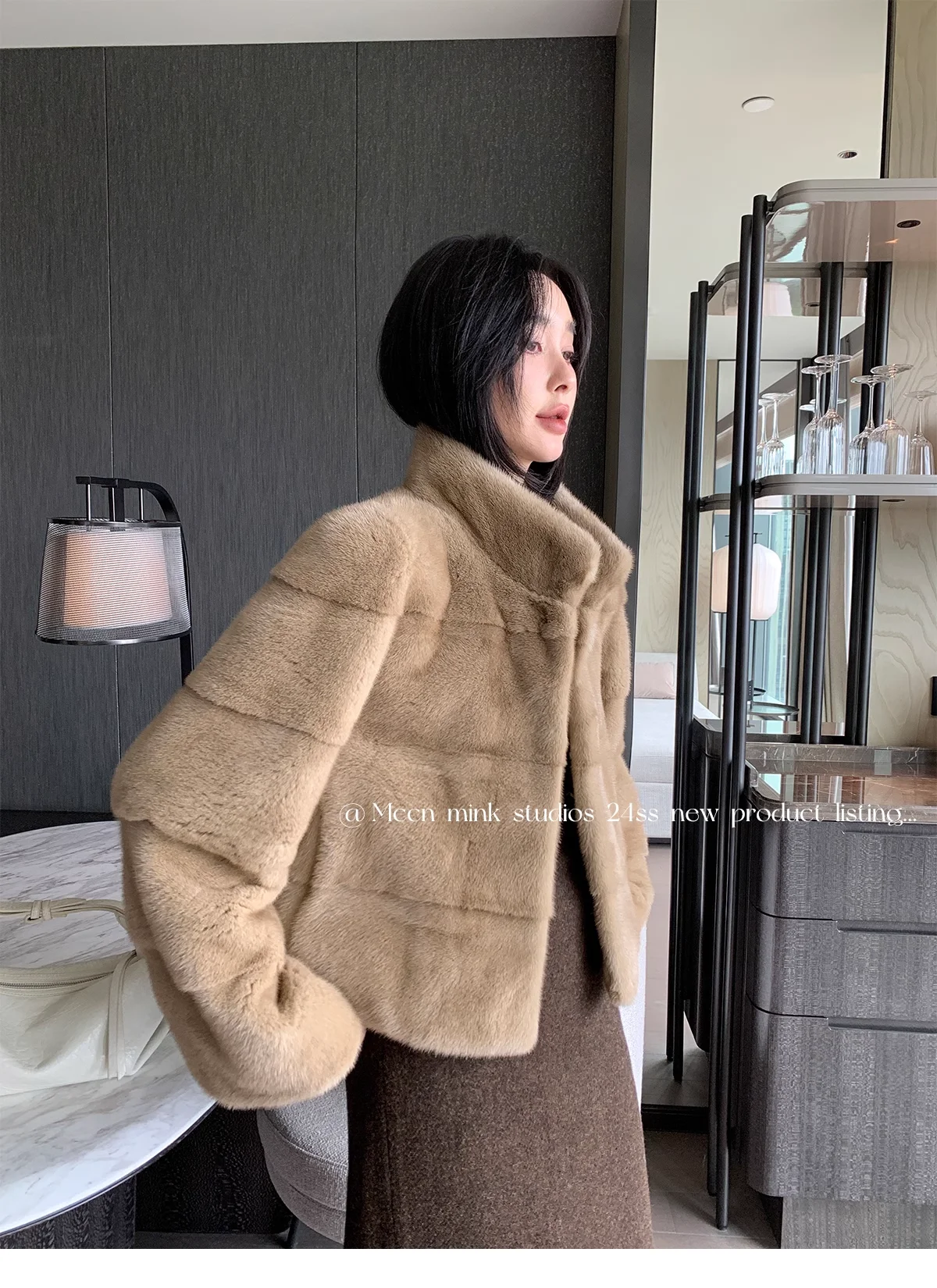 HDHOHR 2026 New Natural Mink Fur Coat Women Real Mink Fur Coat OutwearPark With Fur High Quality Female Warm Thick Winter Jacket