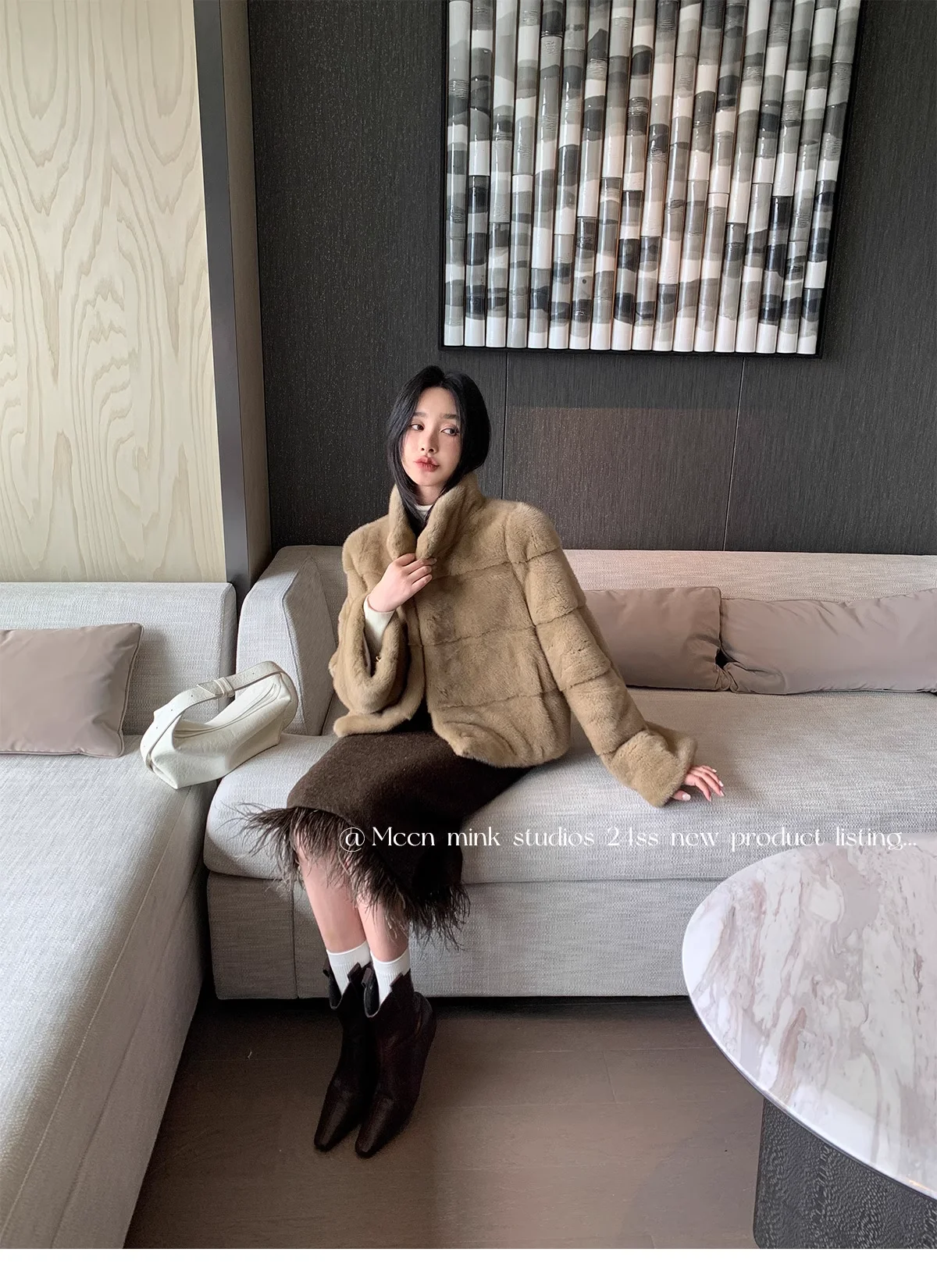 HDHOHR 2026 New Natural Mink Fur Coat Women Real Mink Fur Coat OutwearPark With Fur High Quality Female Warm Thick Winter Jacket