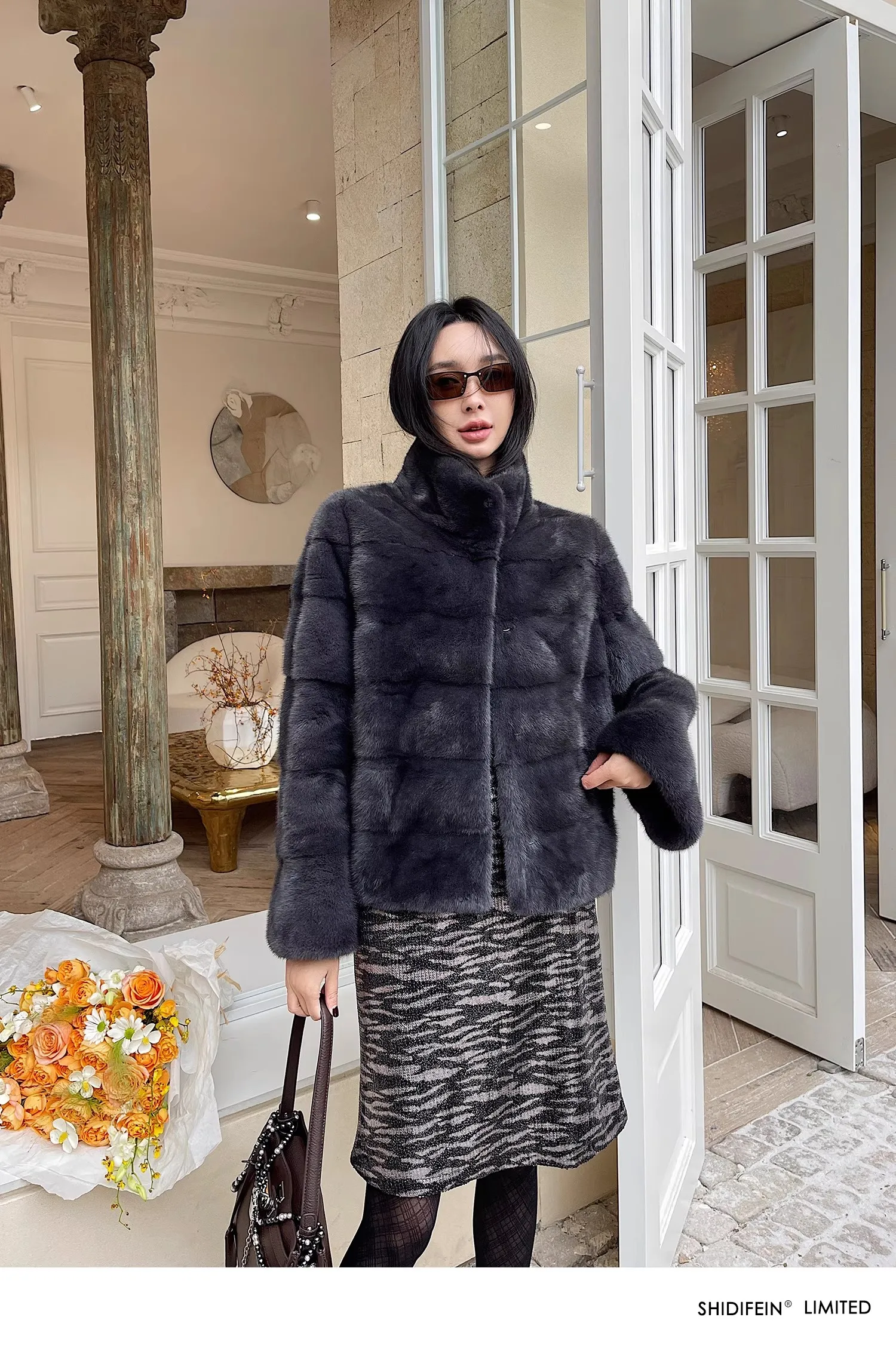 HDHOHR 2026 New Natural Mink Fur Coat Women Real Mink Fur Coat OutwearPark With Fur High Quality Female Warm Thick Winter Jacket