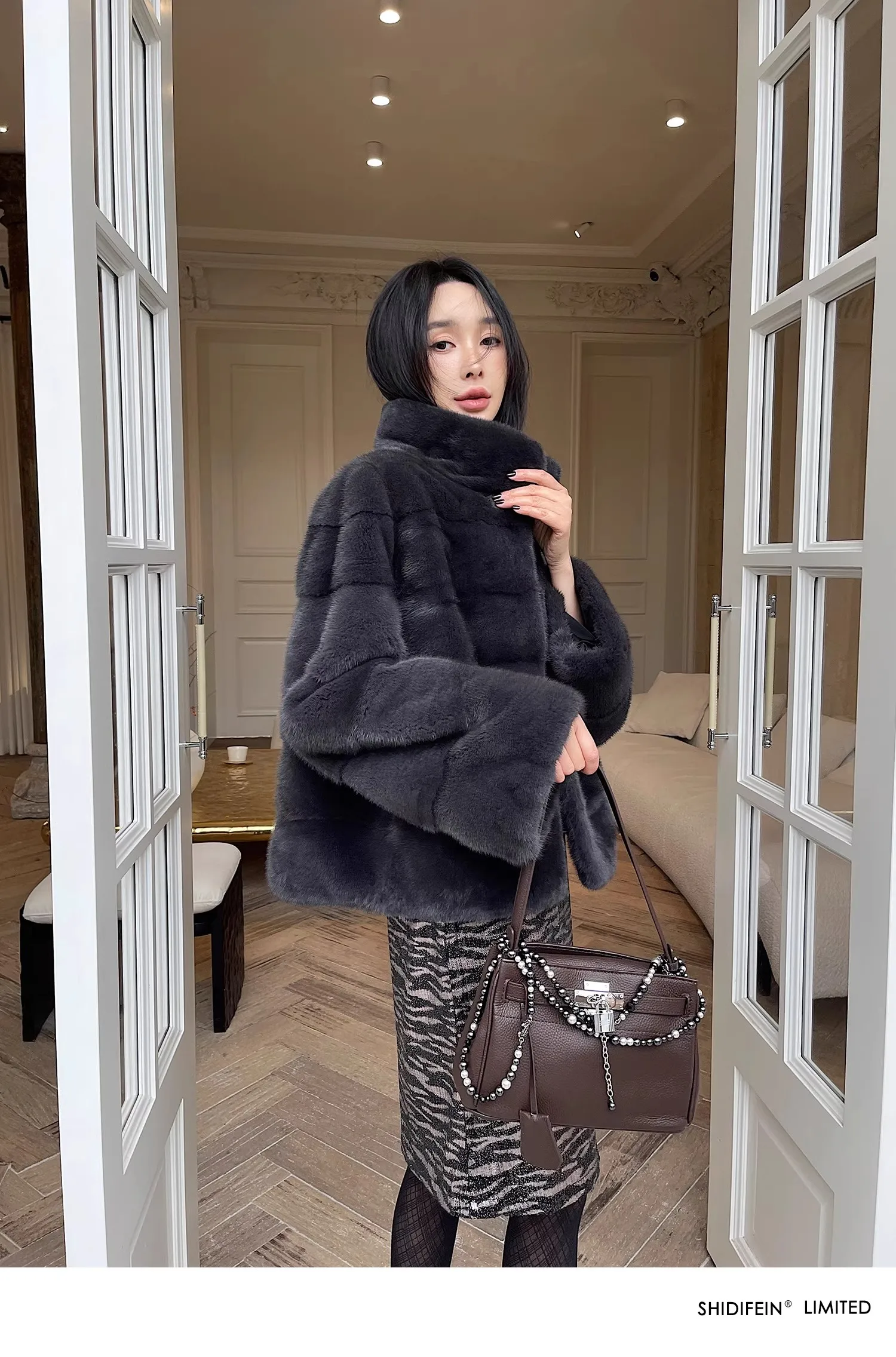 HDHOHR 2026 New Natural Mink Fur Coat Women Real Mink Fur Coat OutwearPark With Fur High Quality Female Warm Thick Winter Jacket